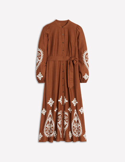 Mae Linen Blend Shirt Dress