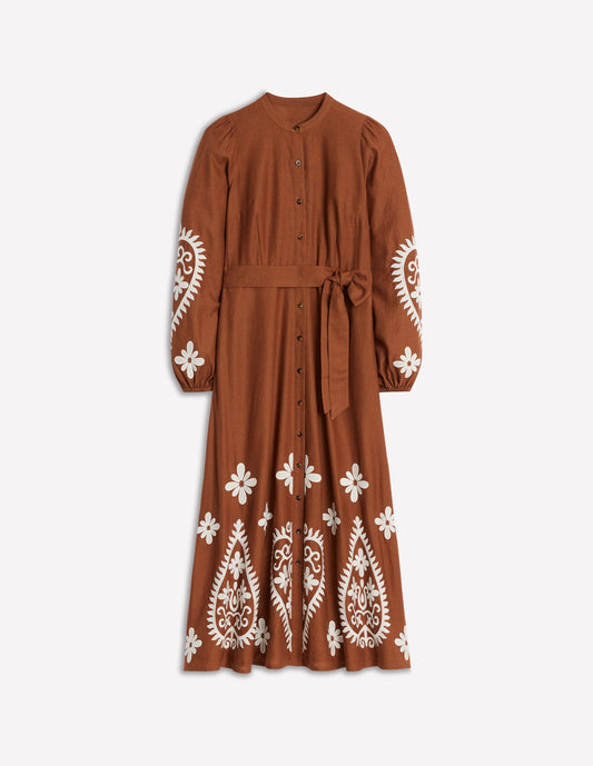 Mae Linen Blend Shirt Dress