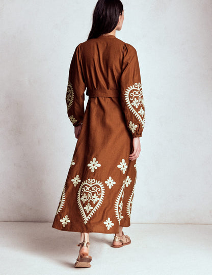 Mae Linen Blend Shirt Dress