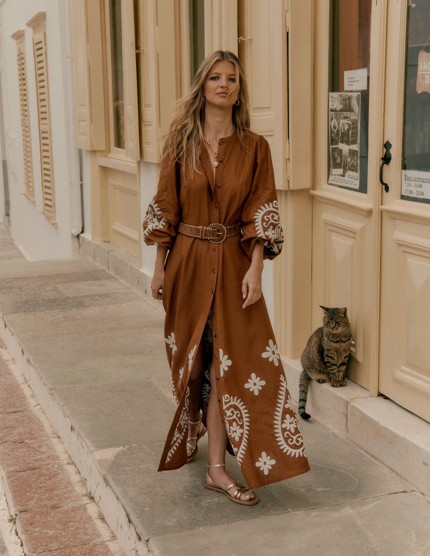Mae Linen Blend Shirt Dress