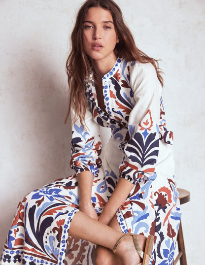 Mae Linen Blend Shirt Dress