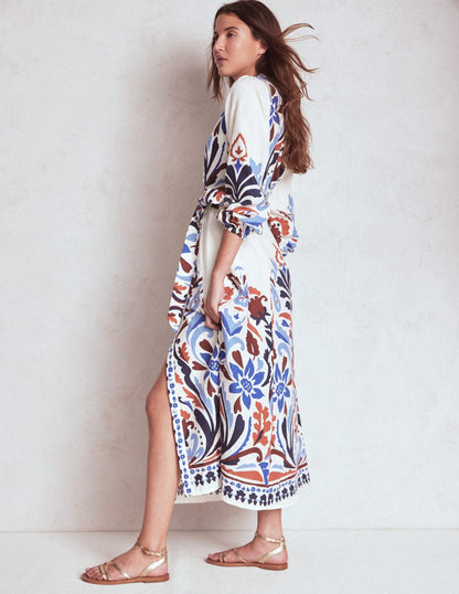Mae Linen Blend Shirt Dress