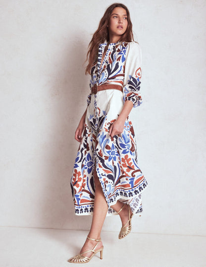 Mae Linen Blend Shirt Dress