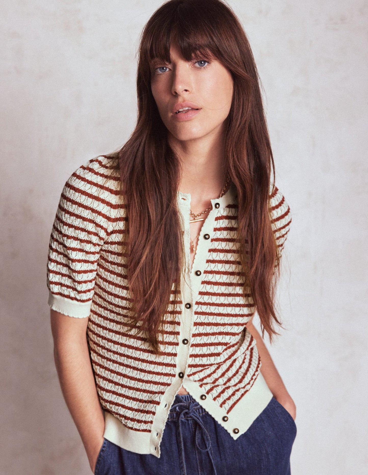 Dot Pointelle Cardigan