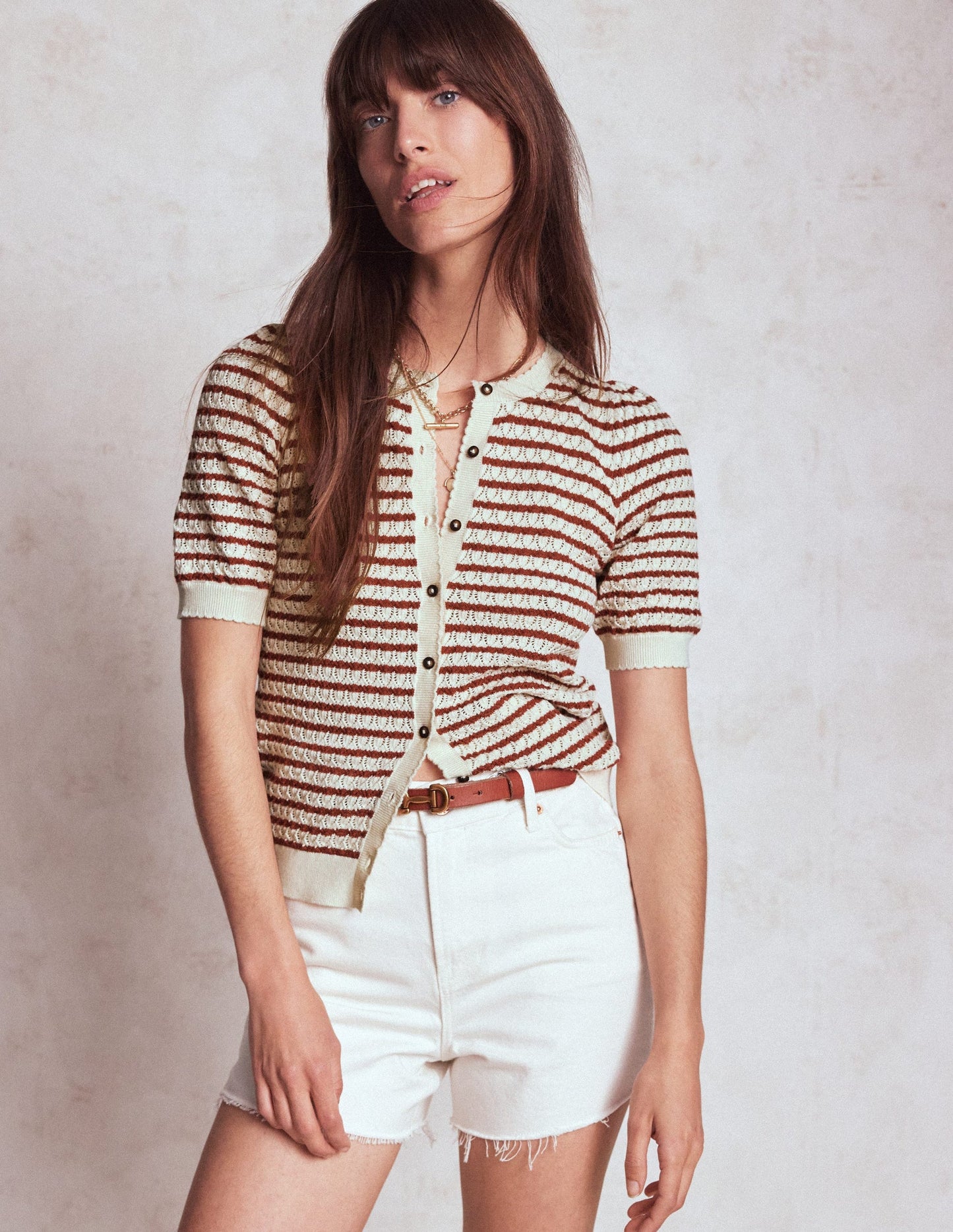 Dot Pointelle Cardigan