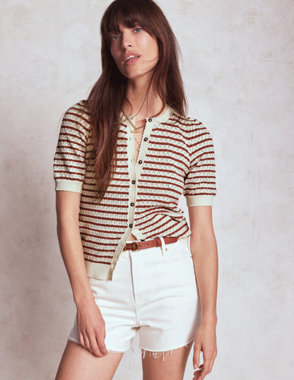 Dot Pointelle Cardigan