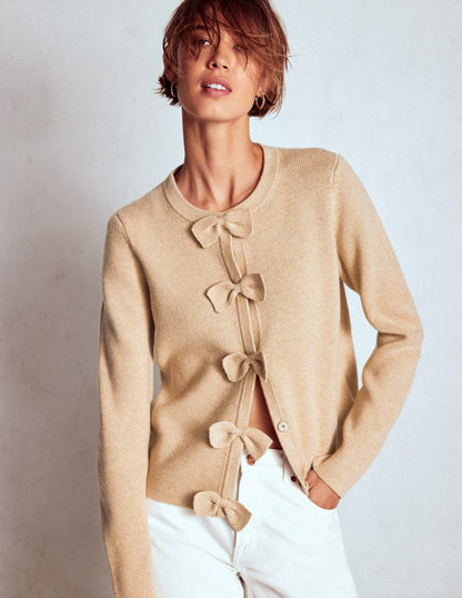 Knitted Bow Cardigan