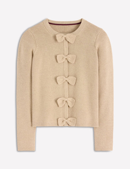 Knitted Bow Cardigan