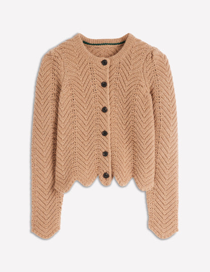 Chunky Chevron Knitted Jacket