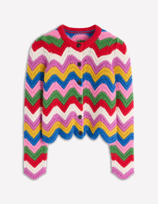 Chunky Chevron Knitted Jacket