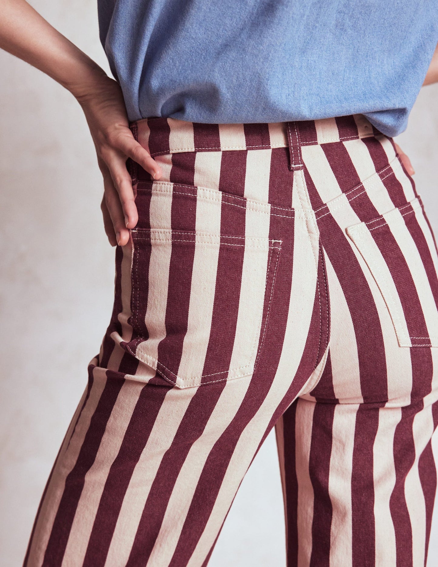 High Rise Column Leg Jeans