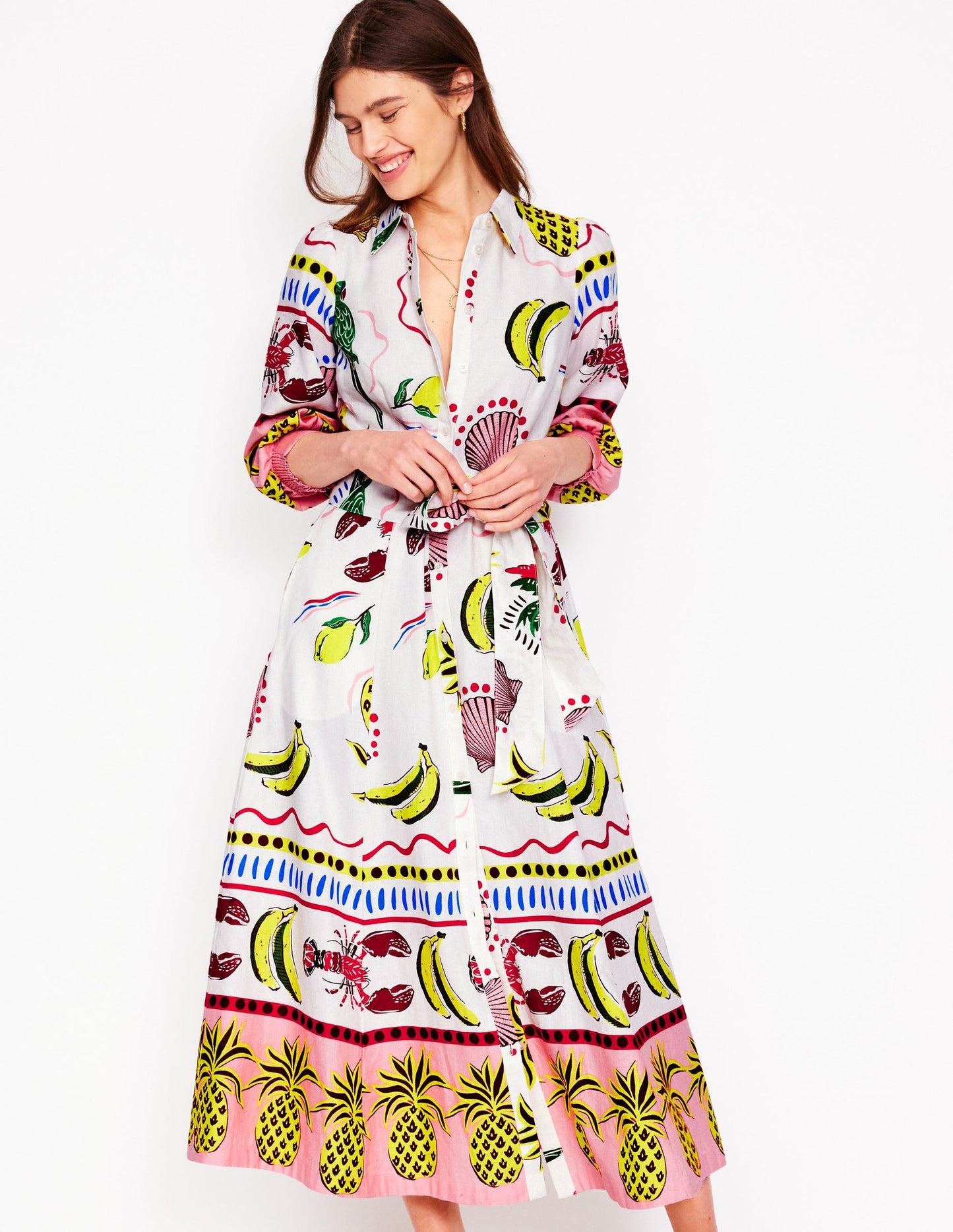 Clara Linen Blend Shirt Dress