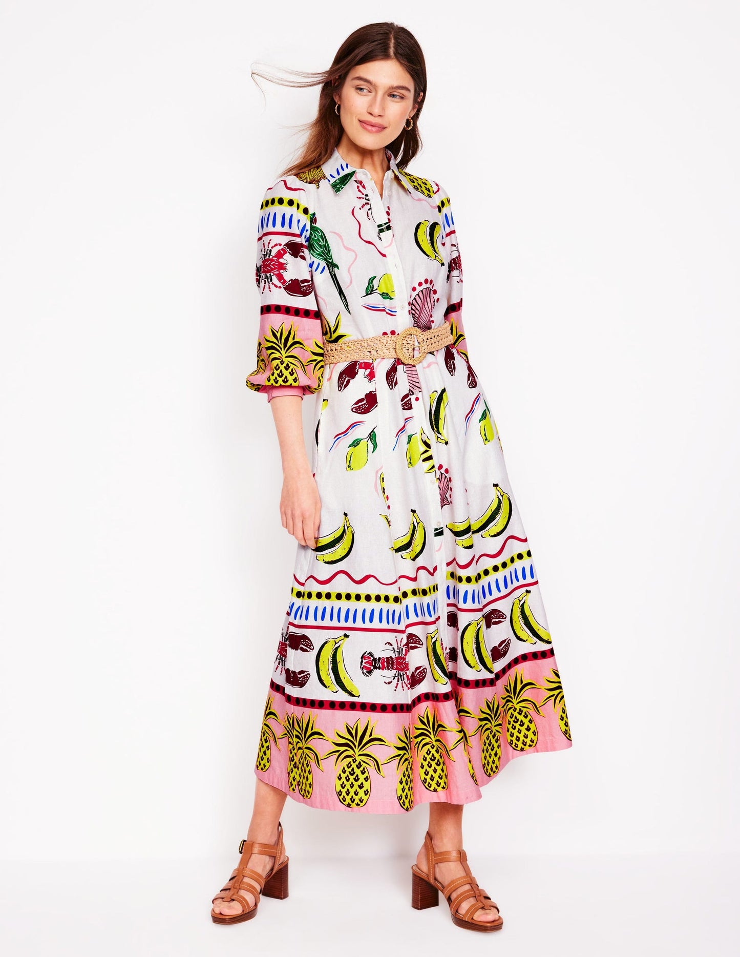 Clara Linen Blend Shirt Dress