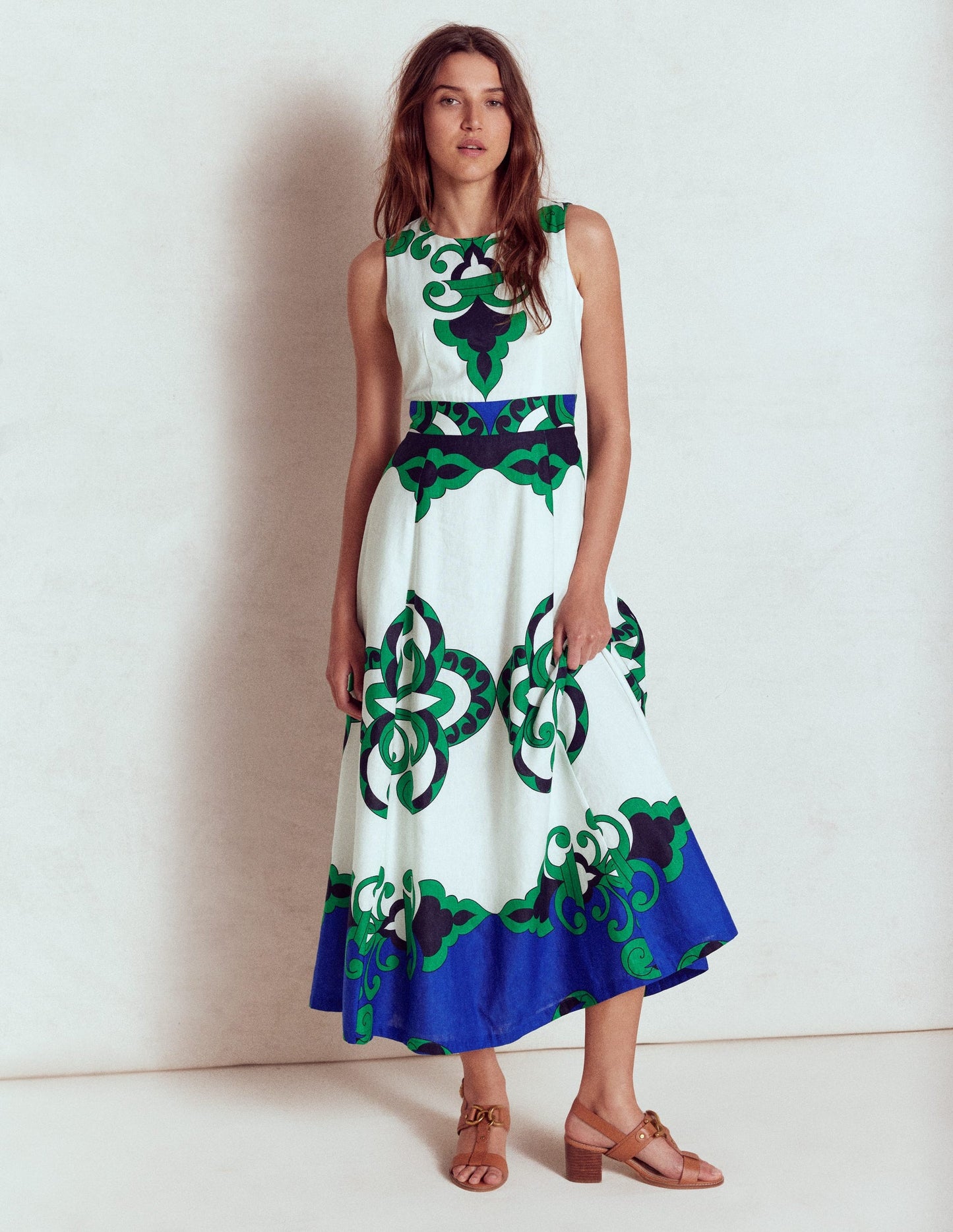Sleeveless Linen Blend Dress