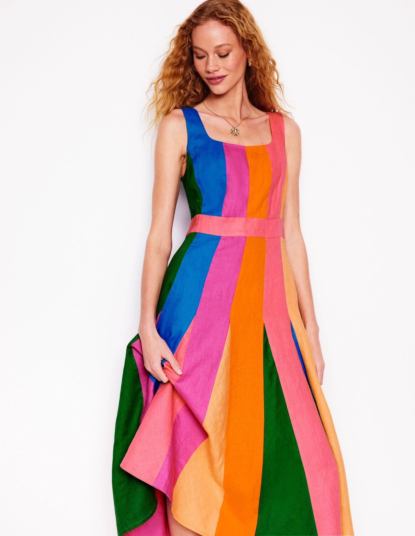 Seam Detail Fit & Flare Dress