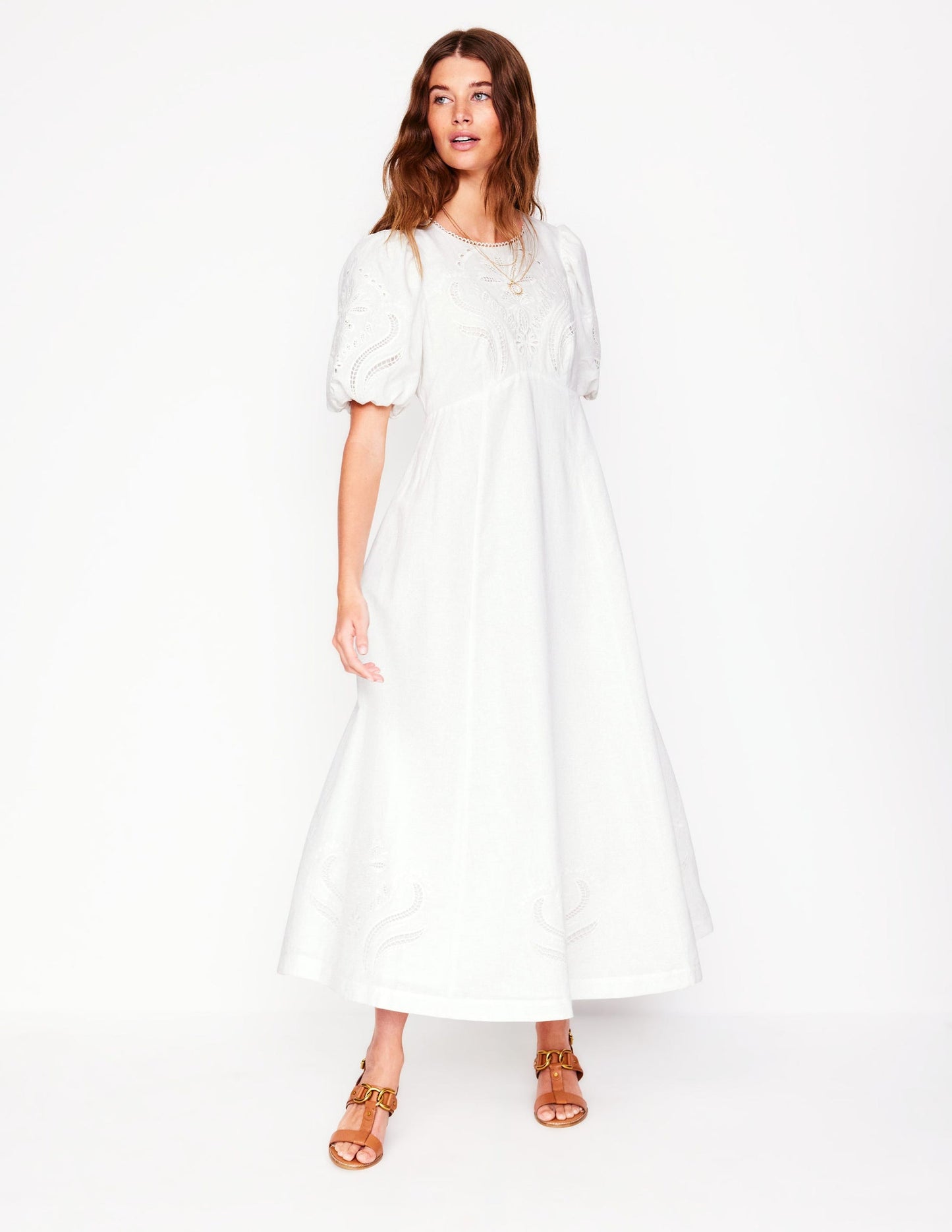 Empire Broderie Tea Dress