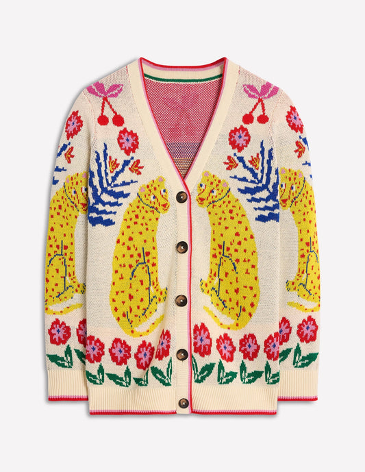 Jacquard Boyfriend Cardigan