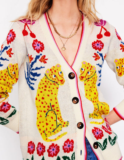 Jacquard Boyfriend Cardigan
