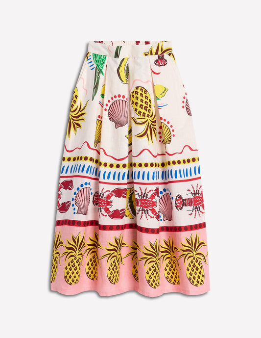 Verity Linen Midi Skirt