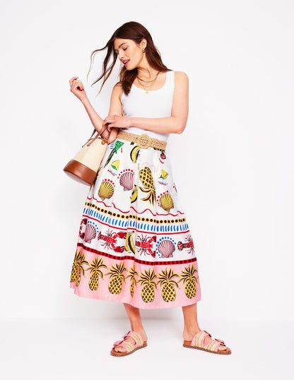 Verity Linen Midi Skirt