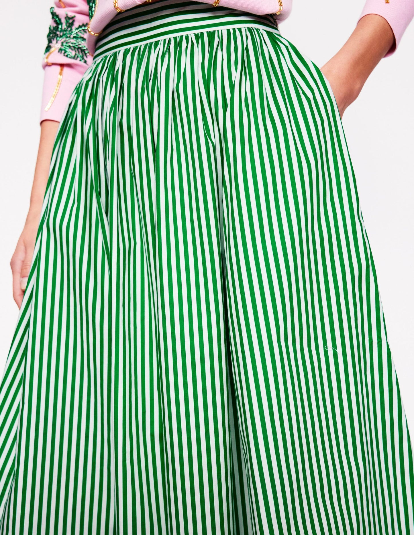 Full Poplin Maxi Skirt