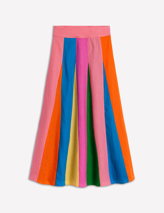 Linen Flippy Maxi Skirt