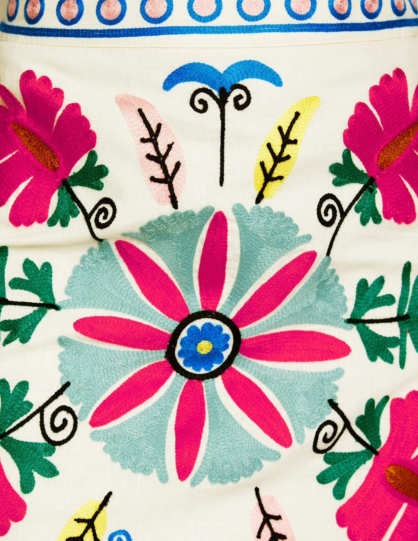 Aline Embroidered Linen Skirt