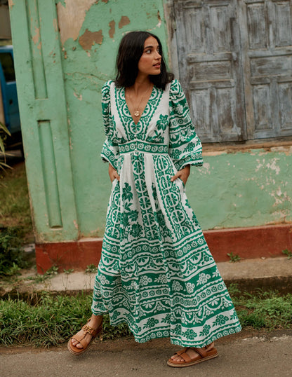 Lola Blouson Maxi Dress
