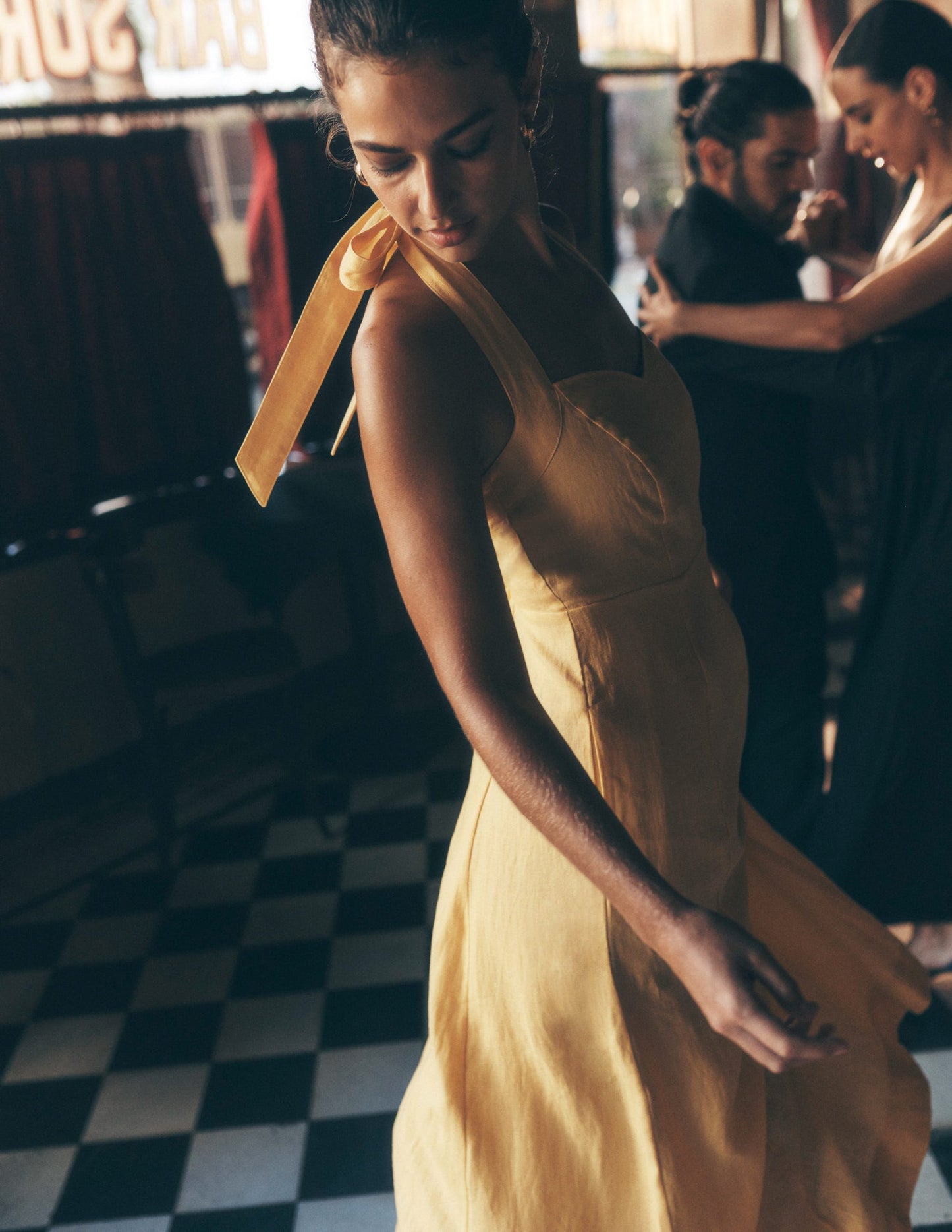 Halter Linen Dress