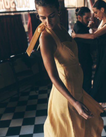 Halter Linen Dress