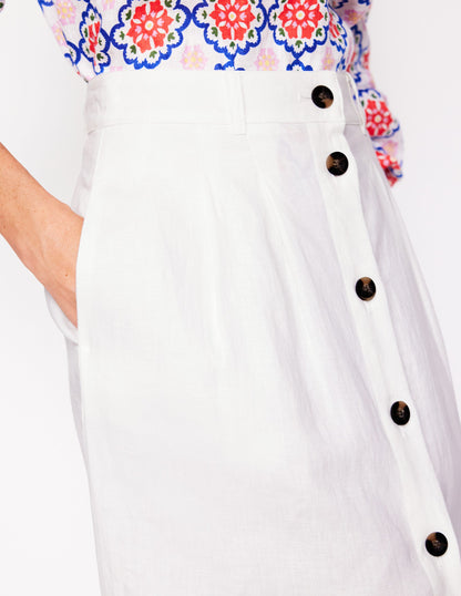 Thomasina Linen Midi Skirt