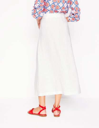 Thomasina Linen Midi Skirt