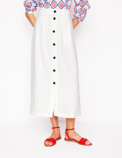 Thomasina Linen Midi Skirt