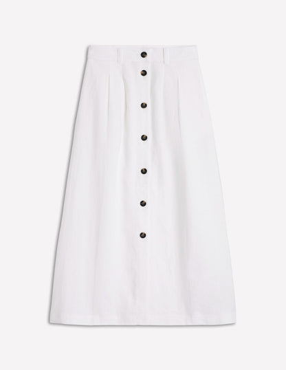 Thomasina Linen Midi Skirt
