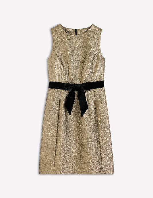 Gold Metallic Shift Dress