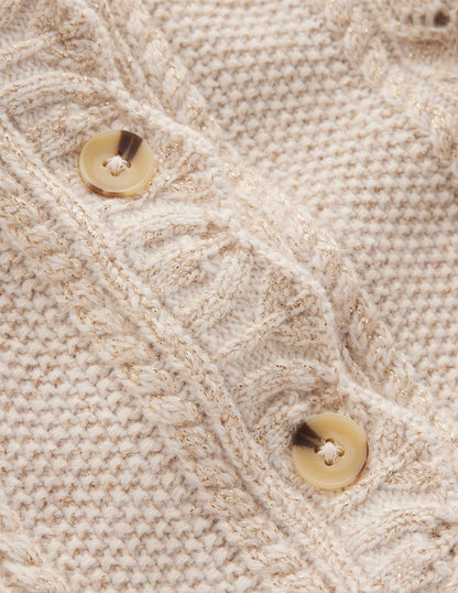 Velvet Bow Cable Cardigan