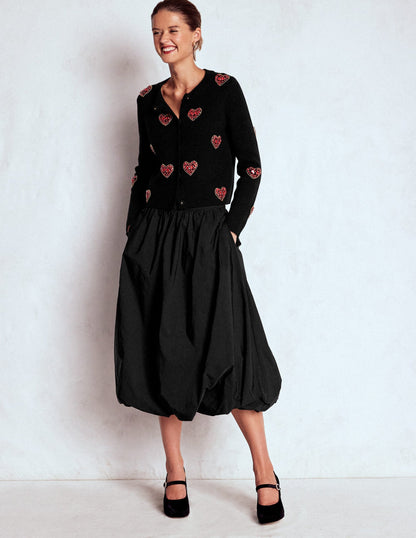 Bubble Hem Midi Skirt