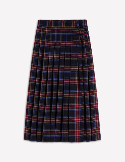 Josephine Wool Kilt Skirt