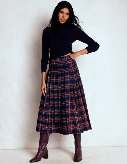 Josephine Wool Kilt Skirt