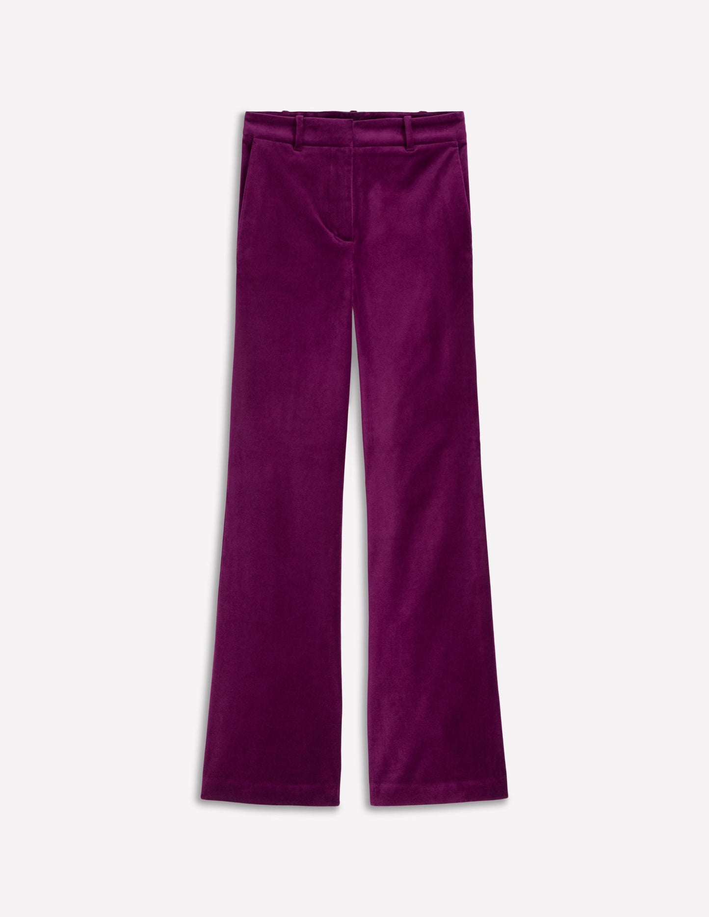 Fitted Velvet Flare Trousers