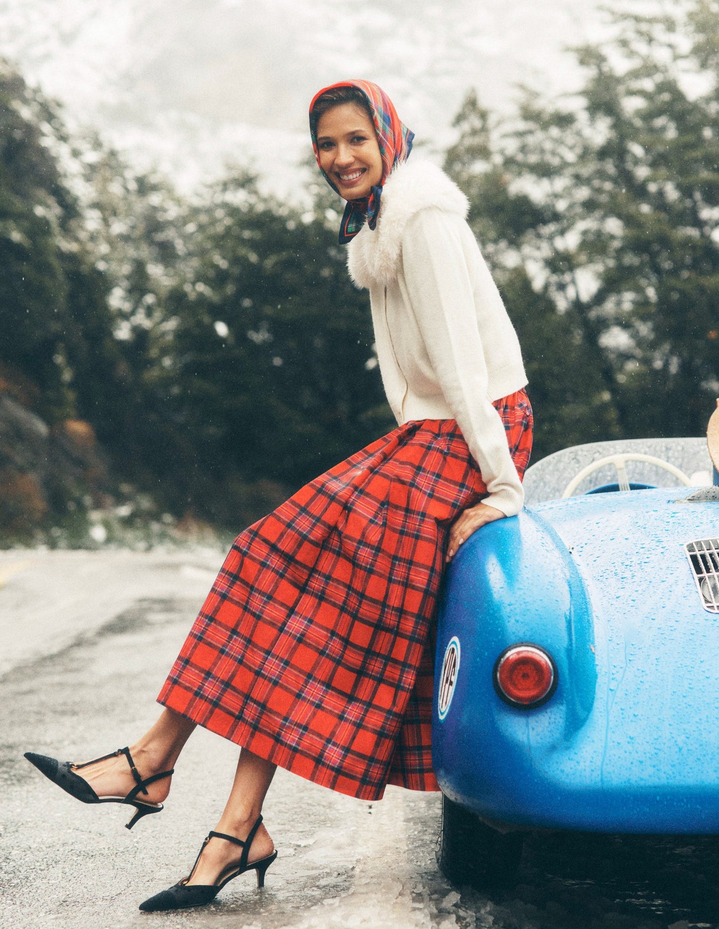 Verity Tartan Midi Skirt