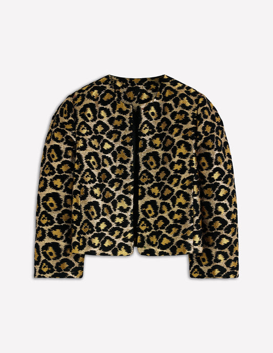 Jacquard Leopard Jacket