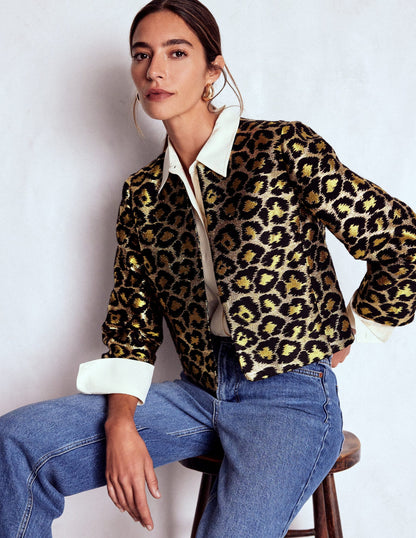 Jacquard Leopard Jacket