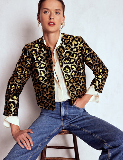 Jacquard Leopard Jacket