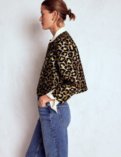 Jacquard Leopard Jacket