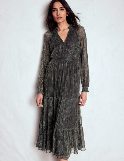 Lucille Smocked Sparkle Dress