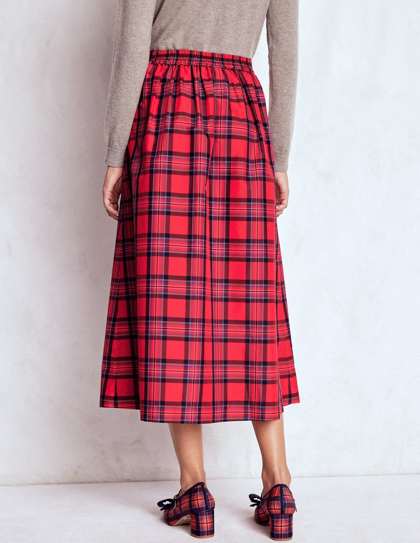 Verity Tartan Midi Skirt