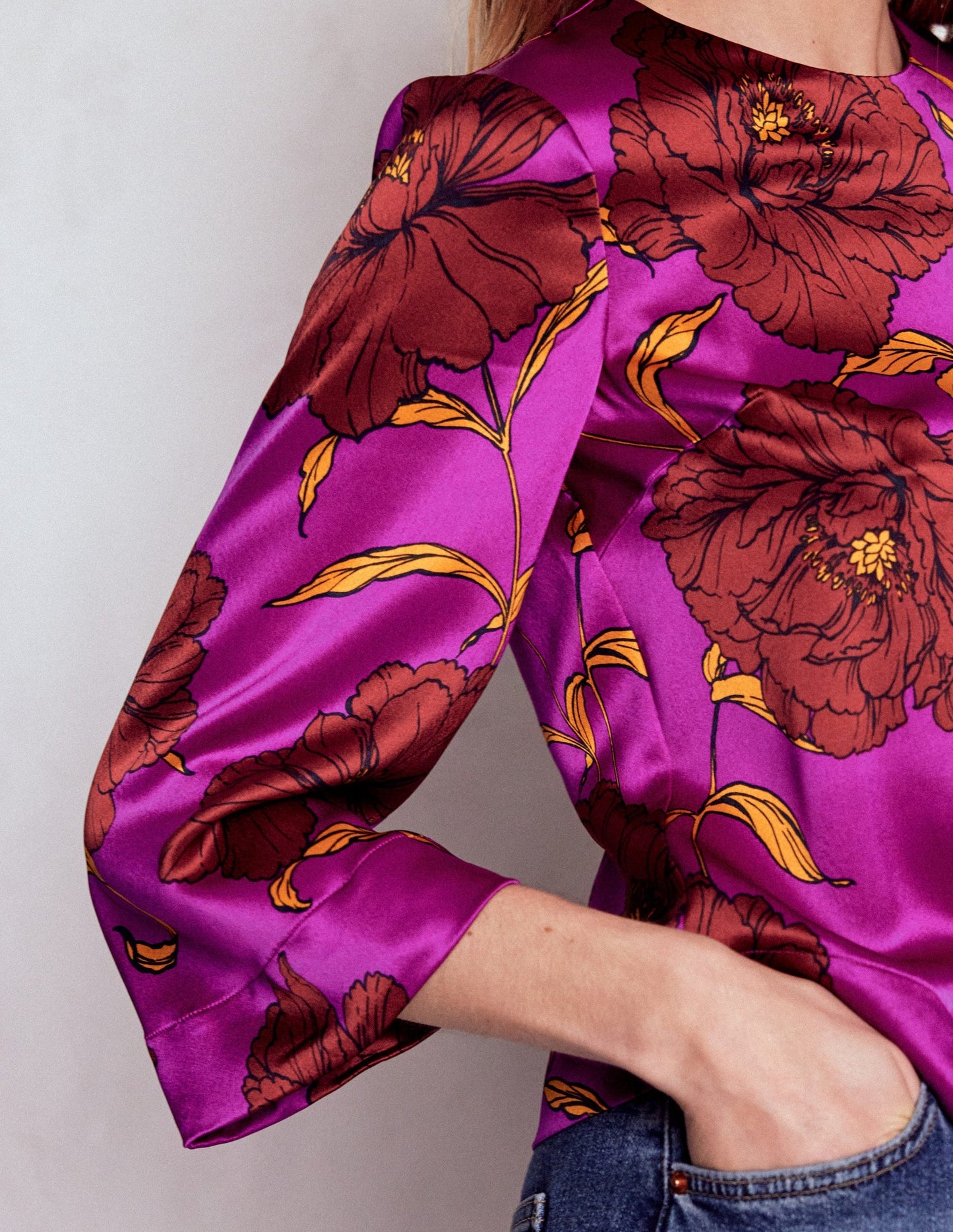 Faux Feather Trim Party Top