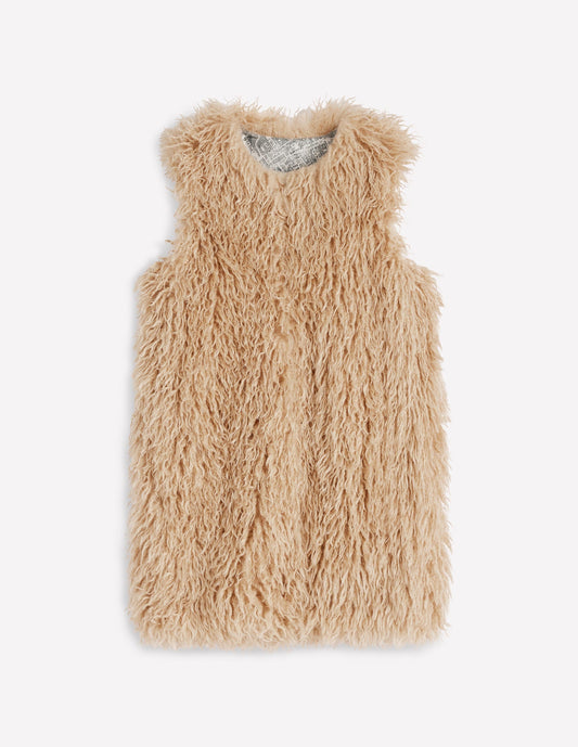 Faux Fur Long Gilet