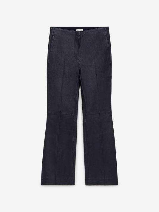 Kick-Flare Leather Trousers